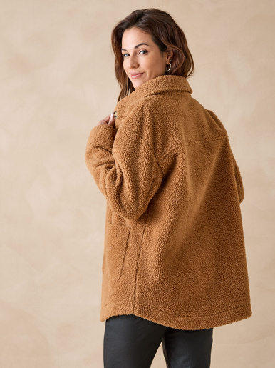 Veste chaude en maille moutonnée