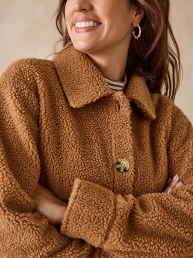 Veste chaude en maille moutonnée