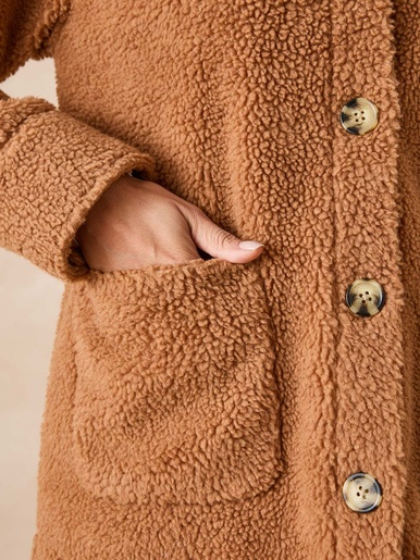 Veste chaude en maille moutonnée