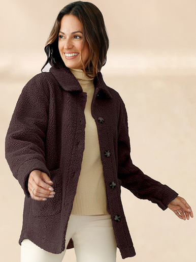 Veste chaude en maille moutonnée