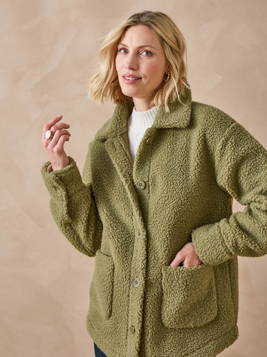 Veste chaude en maille moutonnée