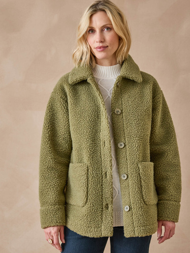 Veste chaude en maille moutonnée