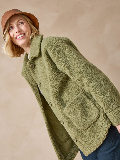 Veste chaude en maille moutonnée