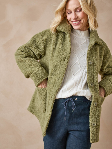 Veste chaude en maille moutonnée