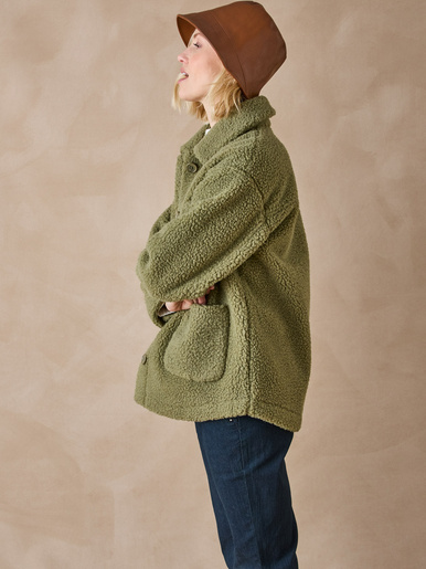 Veste chaude en maille moutonnée