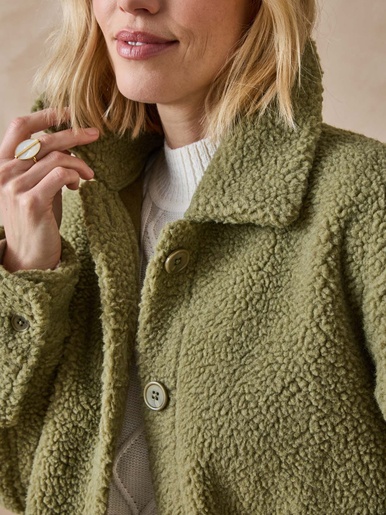 Veste chaude en maille moutonnée