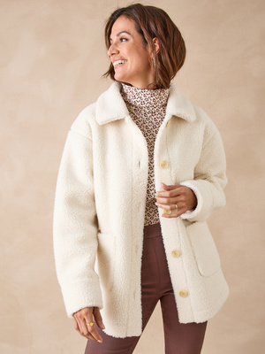 Veste chaude en maille moutonnée