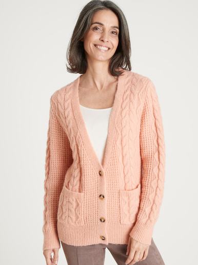 GIlet torsadé - Daxon - Rose