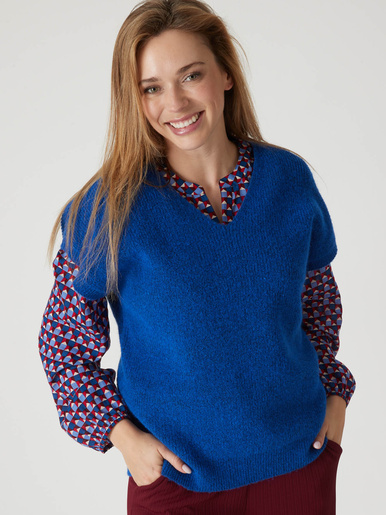 Pull manches T avec laine