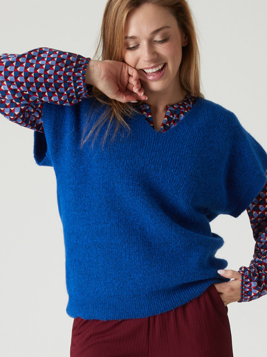 Pull manches T avec laine