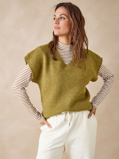 Pull manches T avec laine