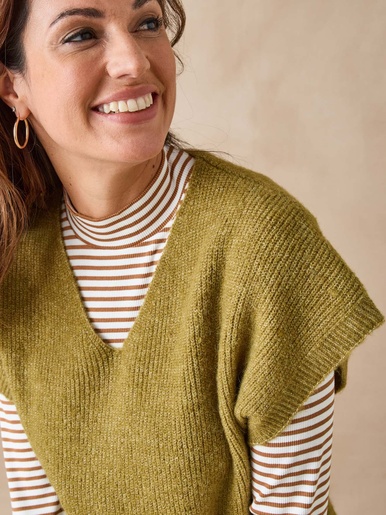 Pull manches T avec laine