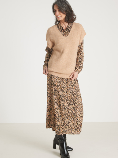 Pull manches T avec laine