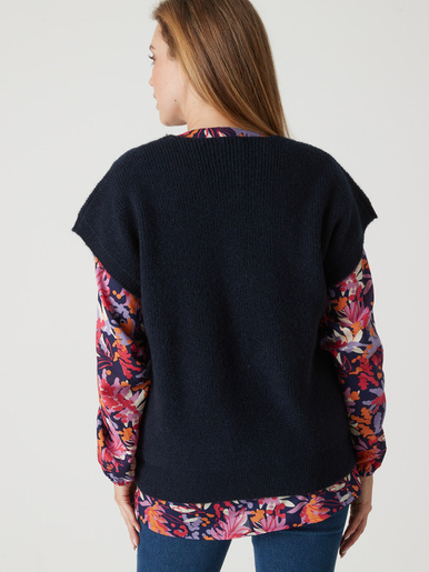 Pull manches T avec laine