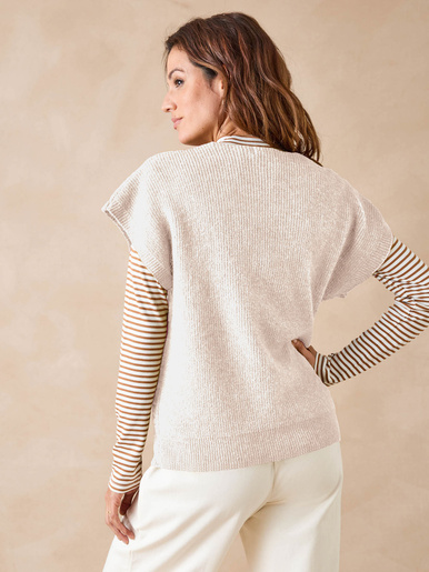 Pull manches T avec laine