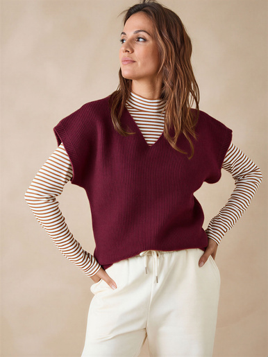 Pull manches T avec laine