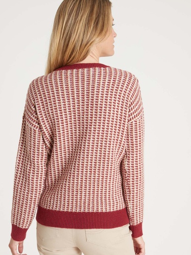 Pull jacquard encolure ronde