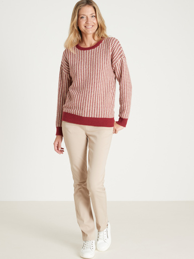 Pull jacquard encolure ronde