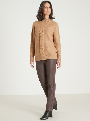 Pull col montant en jersey envers - Daxon - 