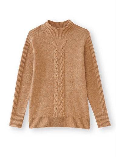 Pull col montant en jersey envers - Daxon - 