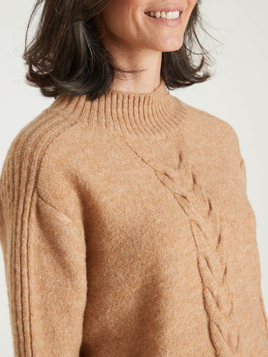 Pull col montant en jersey envers - Daxon - 