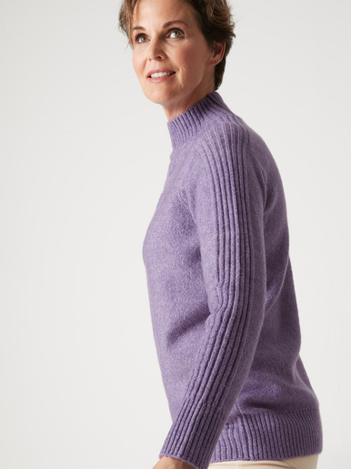 Pull col montant en jersey envers
