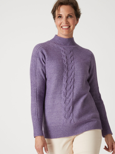 Pull col montant en jersey envers