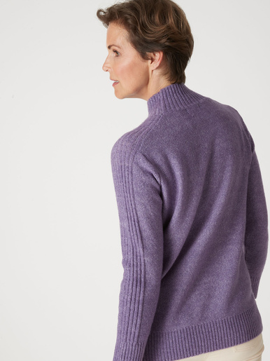 Pull col montant en jersey envers