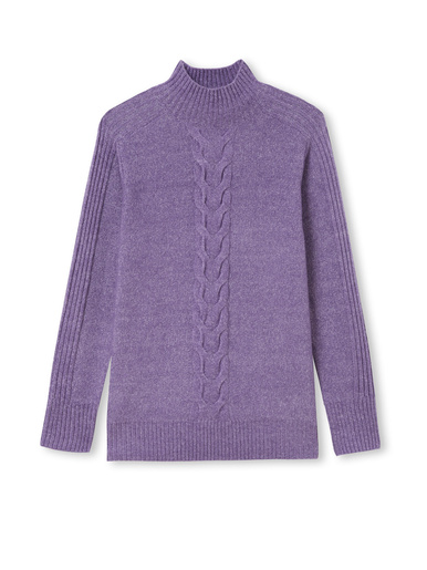 Pull col montant en jersey envers