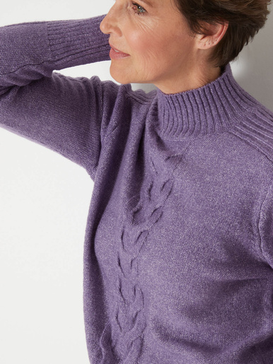 Pull col montant en jersey envers