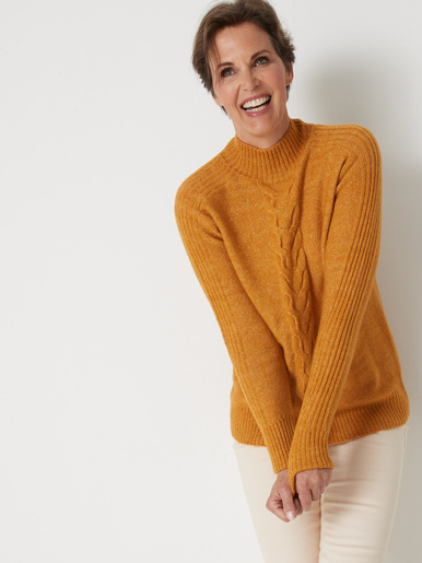 Pull col montant en jersey envers