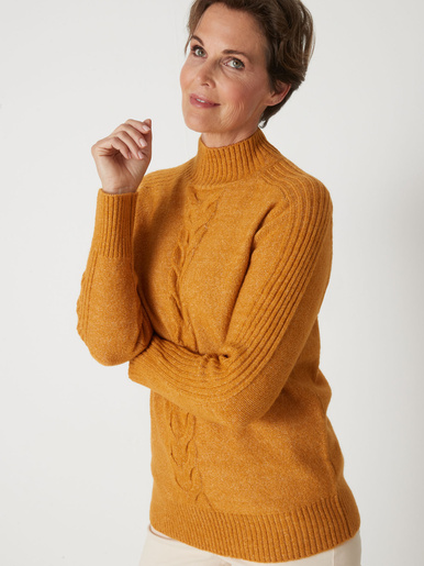 Pull col montant en jersey envers