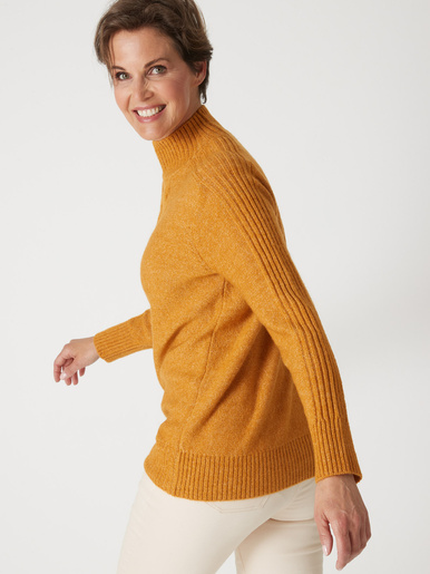 Pull col montant en jersey envers