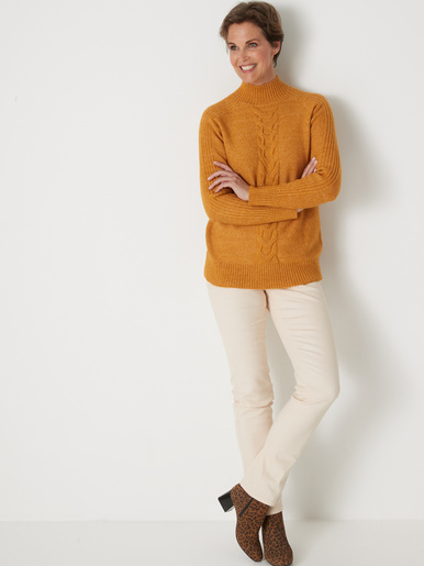 Pull col montant en jersey envers