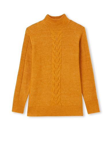 Pull col montant en jersey envers