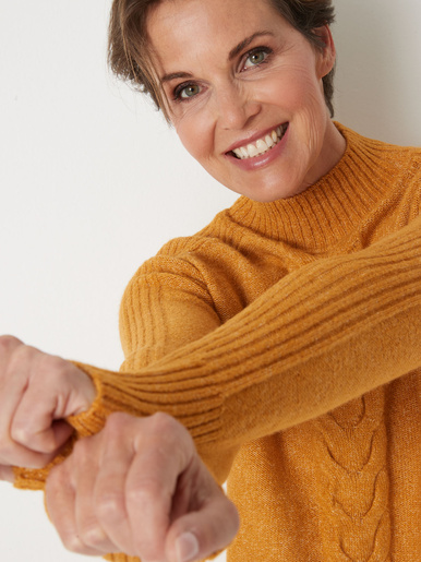 Pull col montant en jersey envers