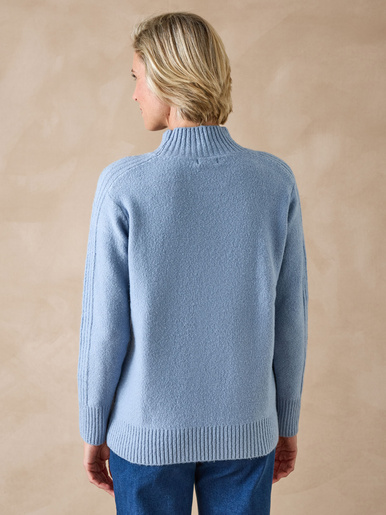 Pull col montant en jersey envers
