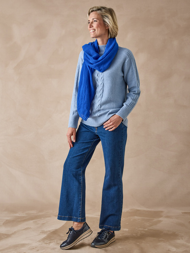 Pull col montant en jersey envers