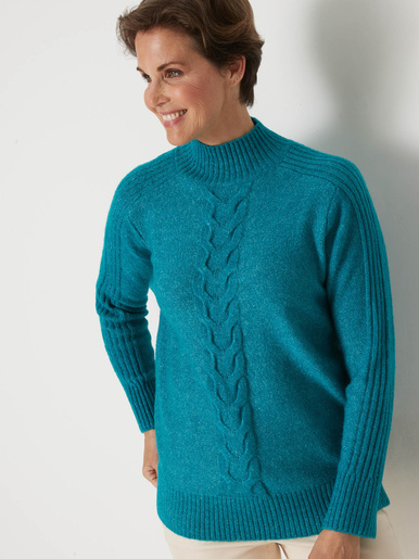 Pull col montant en jersey envers