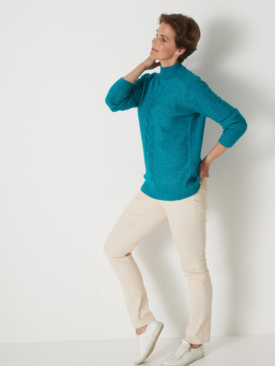 Pull col montant en jersey envers