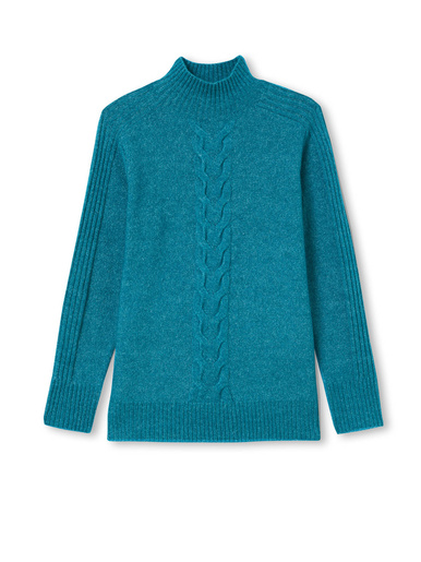 Pull col montant en jersey envers