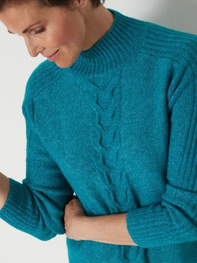 Pull col montant en jersey envers