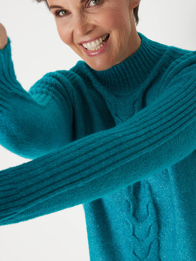Pull col montant en jersey envers