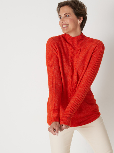 Pull col montant en jersey envers