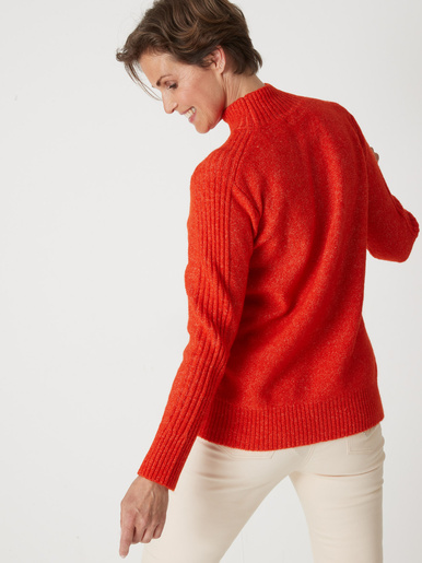Pull col montant en jersey envers
