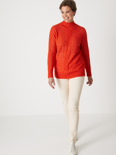 Pull col montant en jersey envers