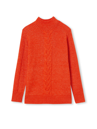 Pull col montant en jersey envers