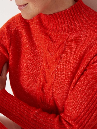 Pull col montant en jersey envers