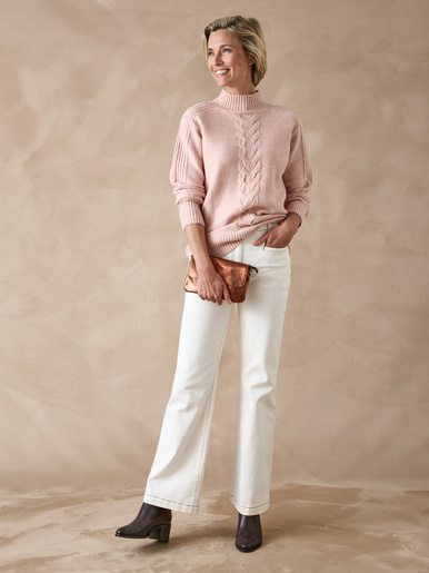 Pull col montant en jersey envers