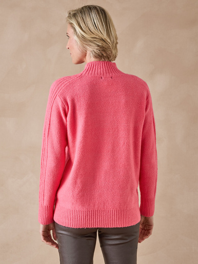 Pull col montant en jersey envers